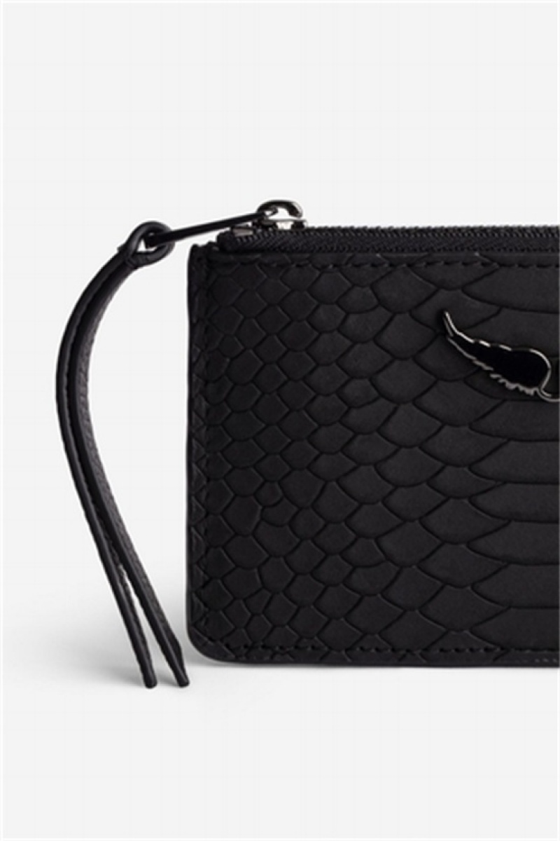 Black Zadig And Voltaire Card Soft Wallet | ZV-255918