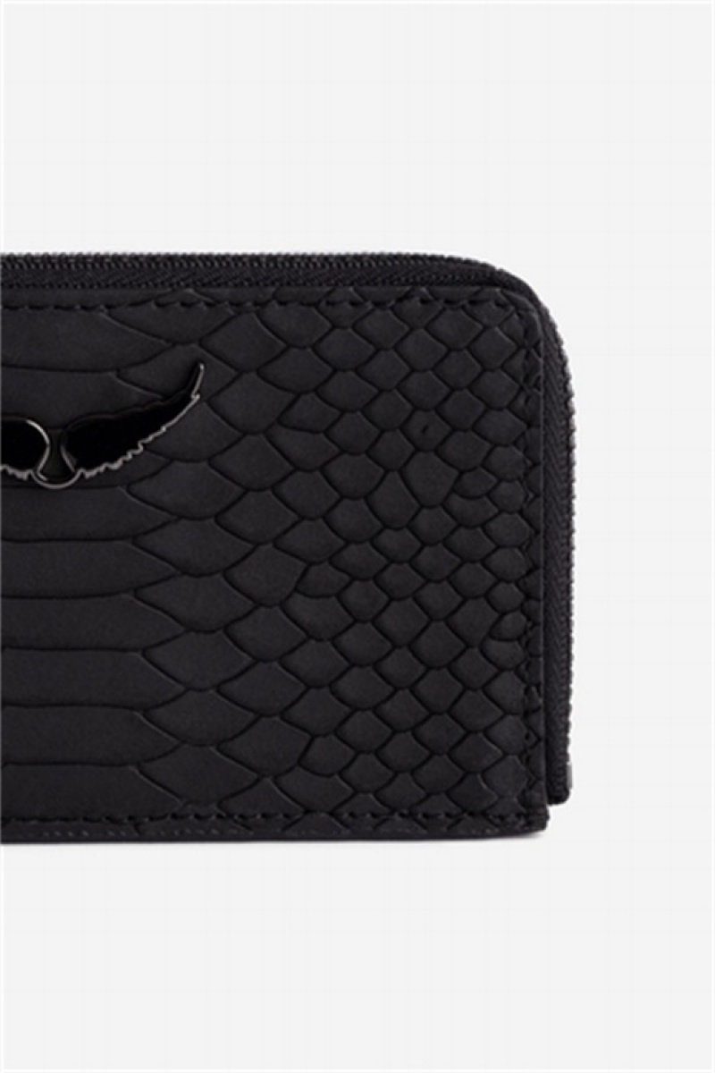 Black Zadig And Voltaire Card Soft Wallet | ZV-255918