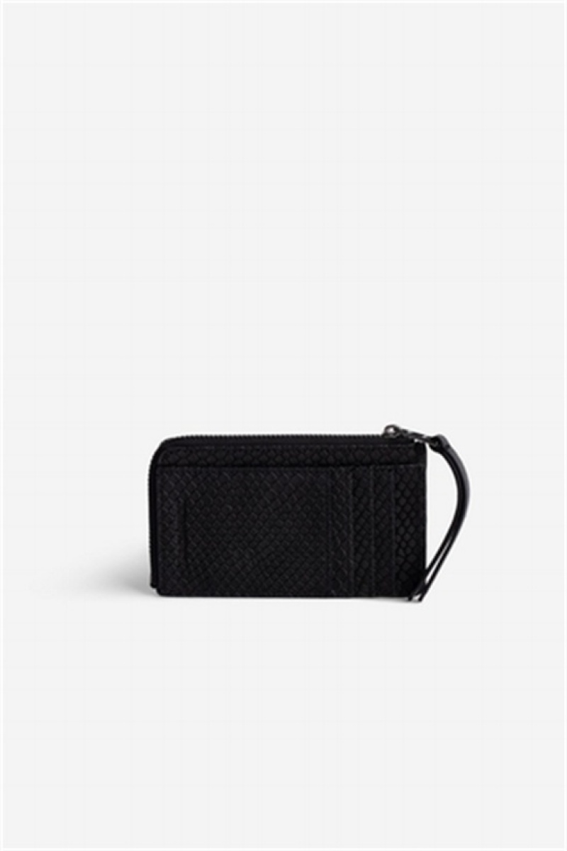 Black Zadig And Voltaire Card Soft Wallet | ZV-255918