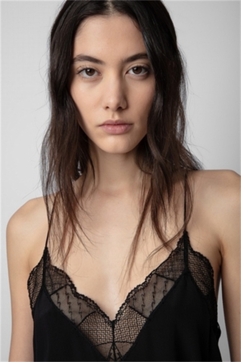 Black Zadig And Voltaire Christy Camisole | ZV-256319