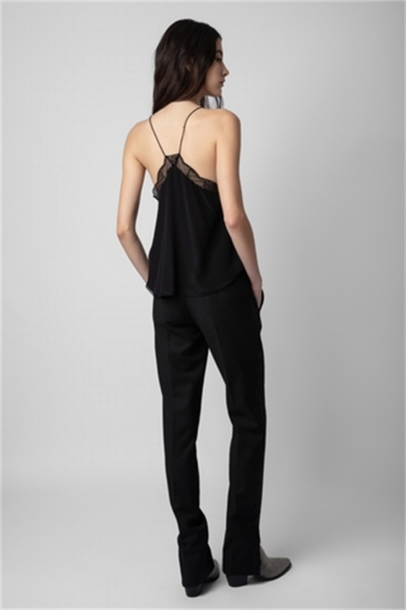 Black Zadig And Voltaire Christy Camisole | ZV-256319