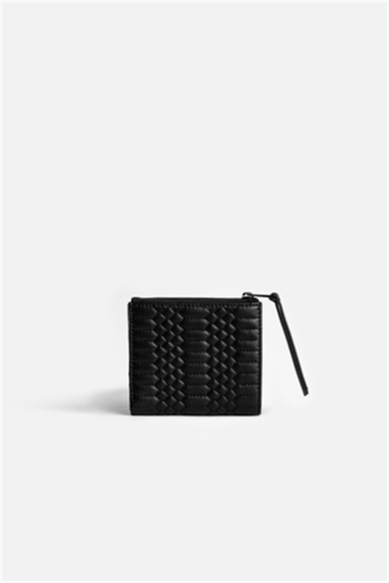 Black Zadig And Voltaire Fold Mat Wallet | ZV-255909