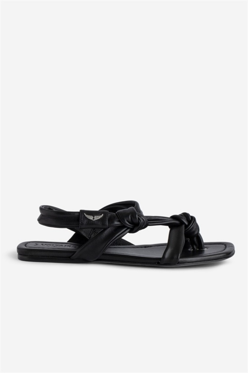 Black Zadig And Voltaire Forget Me Knot Sandals | ZV-255787