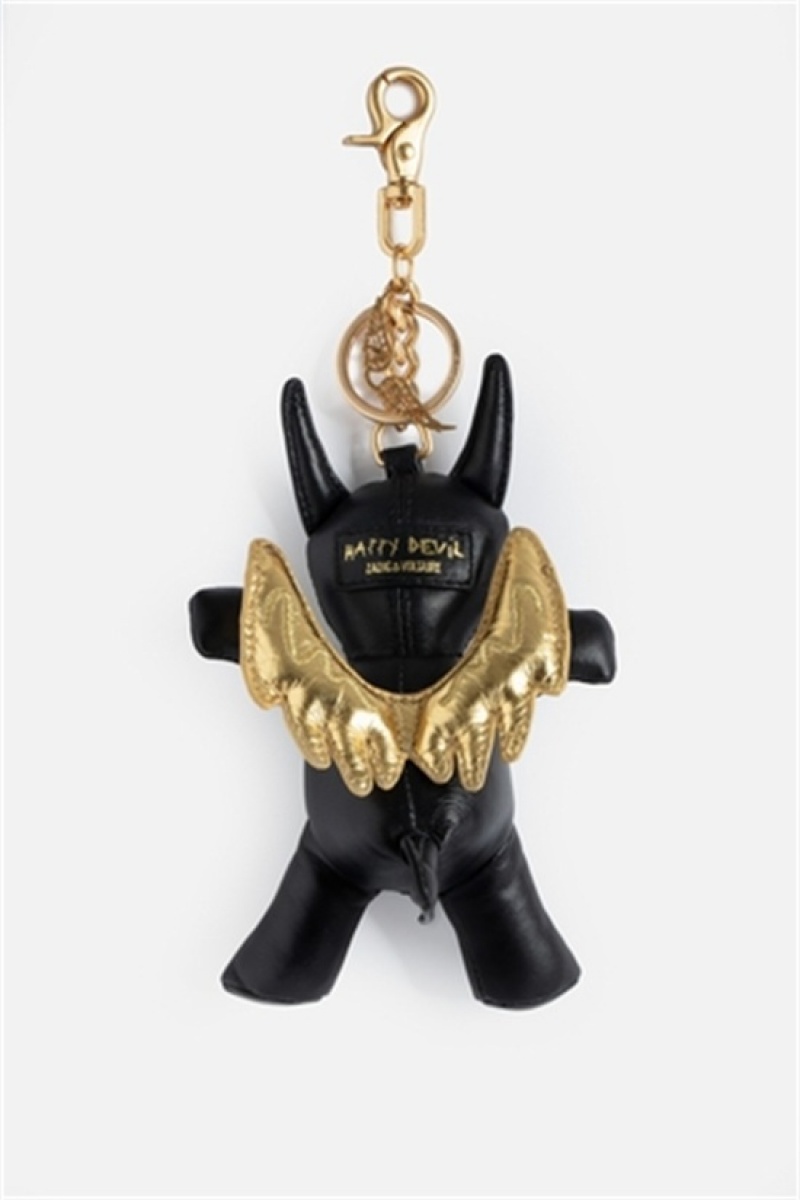 Black Zadig And Voltaire Happy Devil Key Ring | ZV-255796