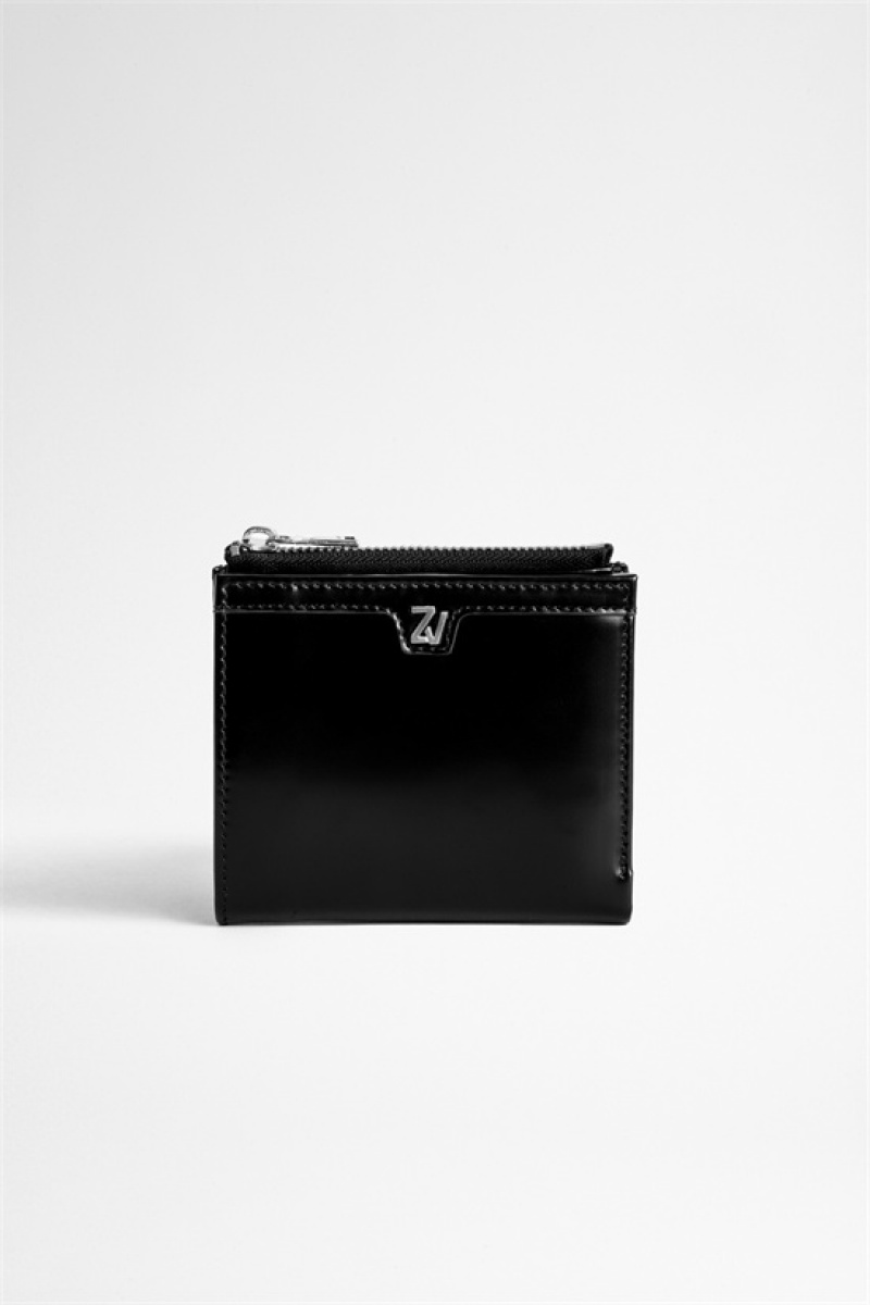 Black Zadig And Voltaire Initiale Noam Wallet | ZV-255674