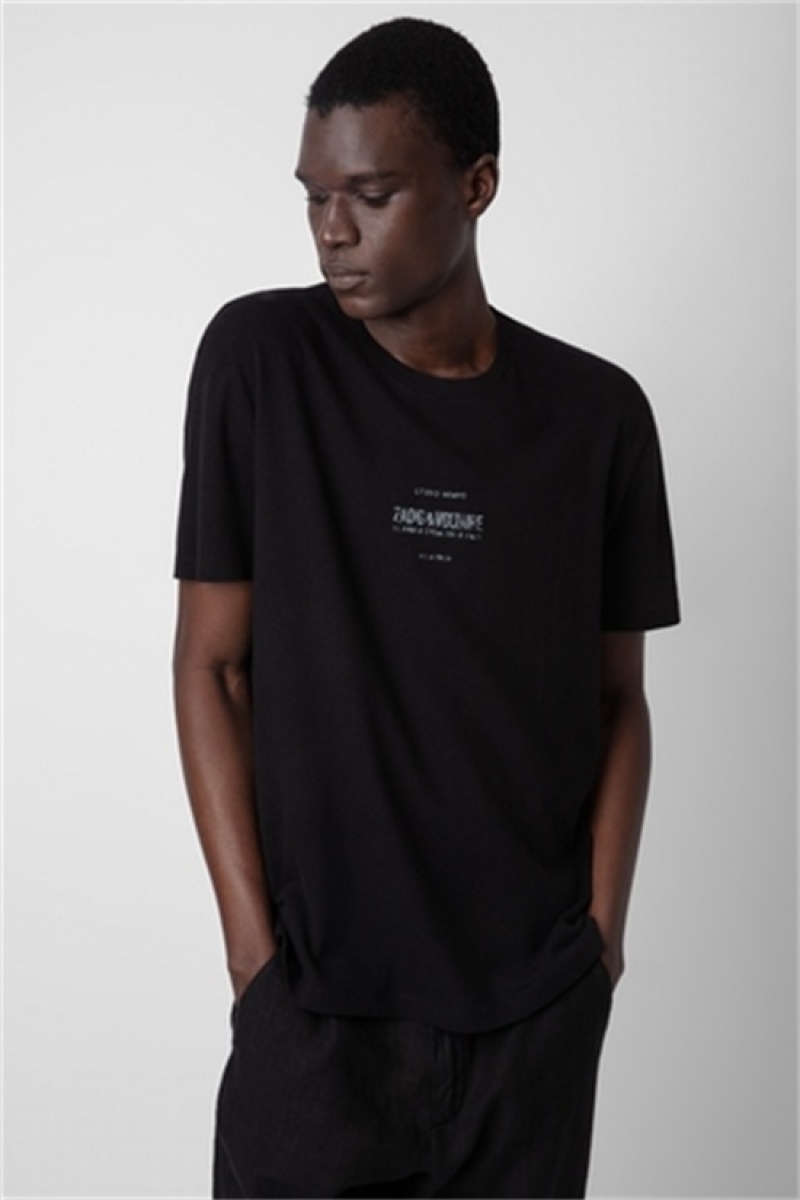 Black Zadig And Voltaire Jetty Studio T-shirt | ZV-255679