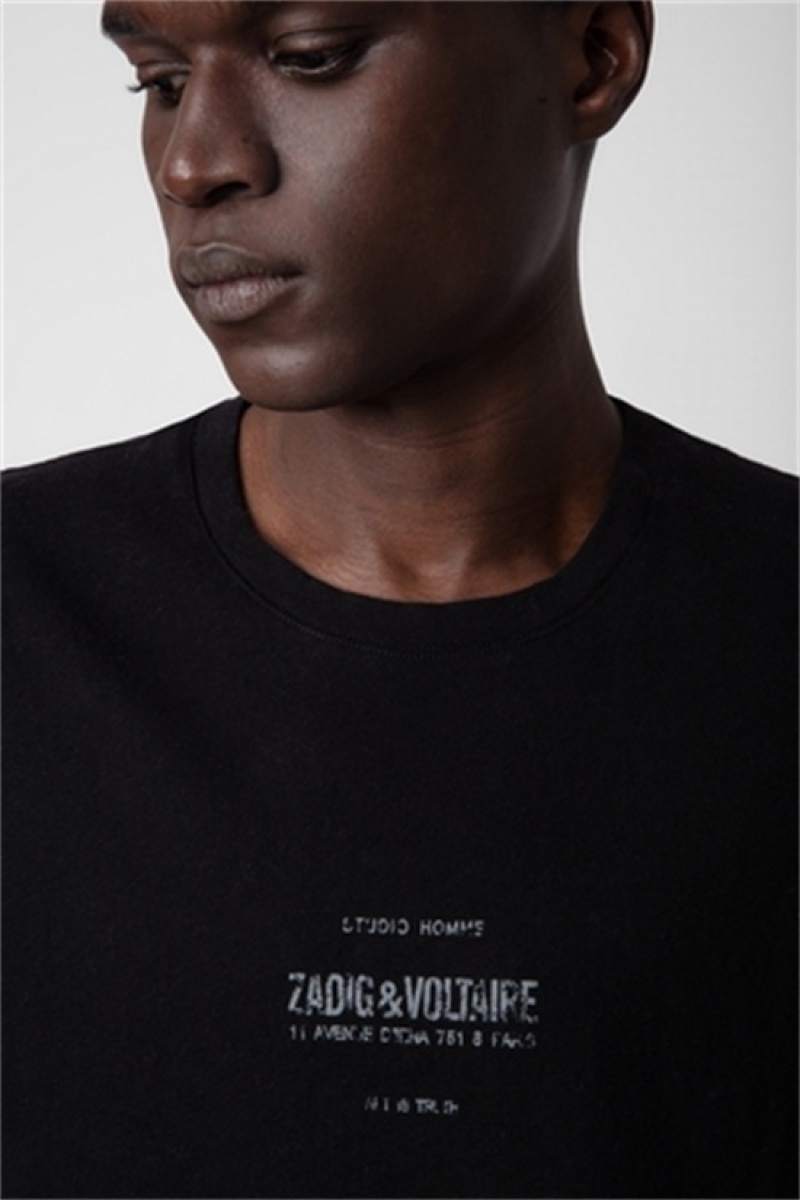 Black Zadig And Voltaire Jetty Studio T-shirt | ZV-255679