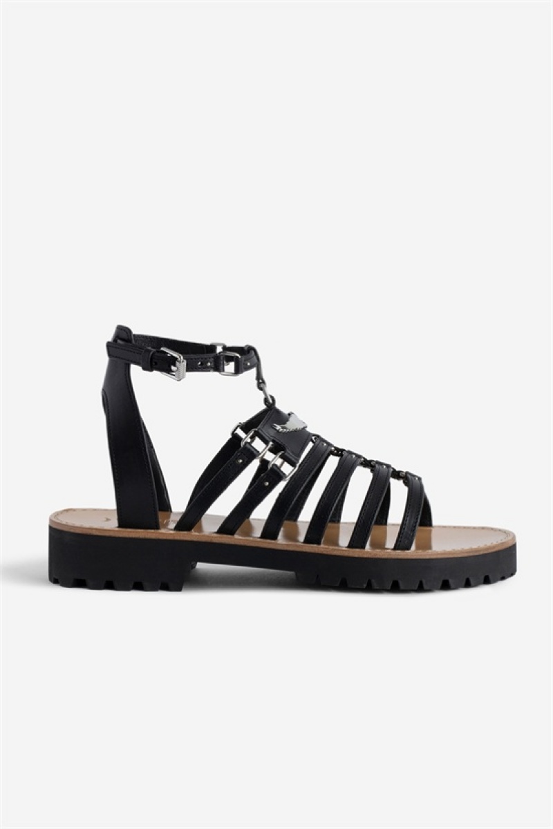 Black Zadig And Voltaire Joe Sandals | ZV-255791