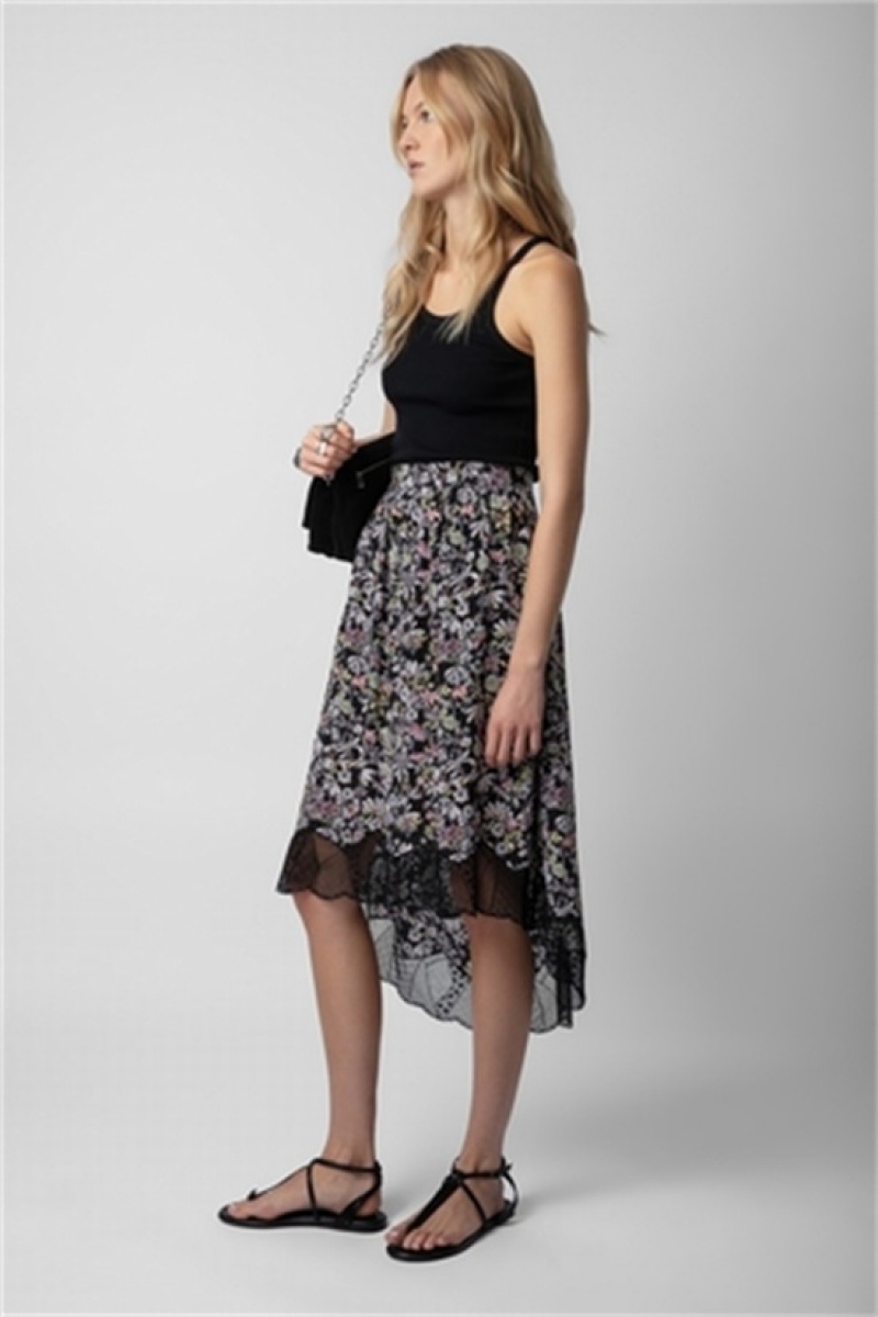 Black Zadig And Voltaire Joslin Kaya Skirt | ZV-256390