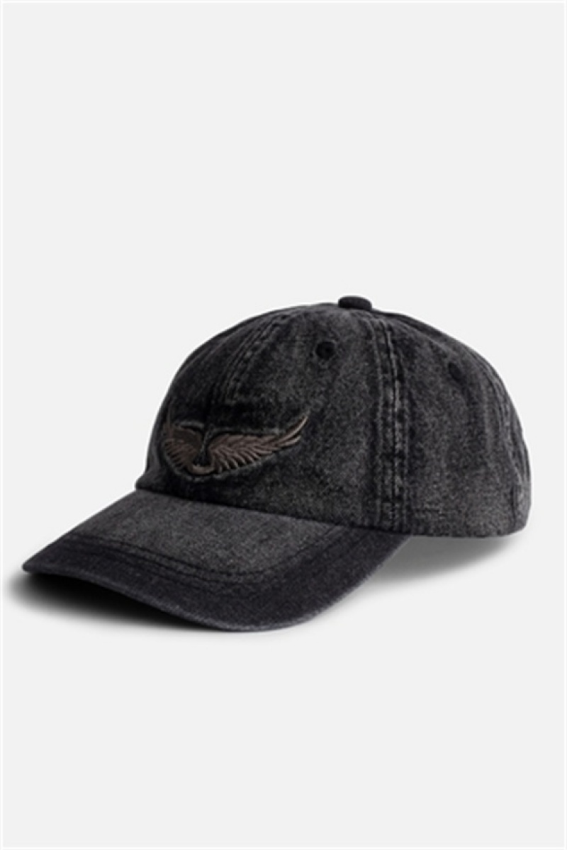 Black Zadig And Voltaire Klelia Rock Baseball Cap | ZV-255814