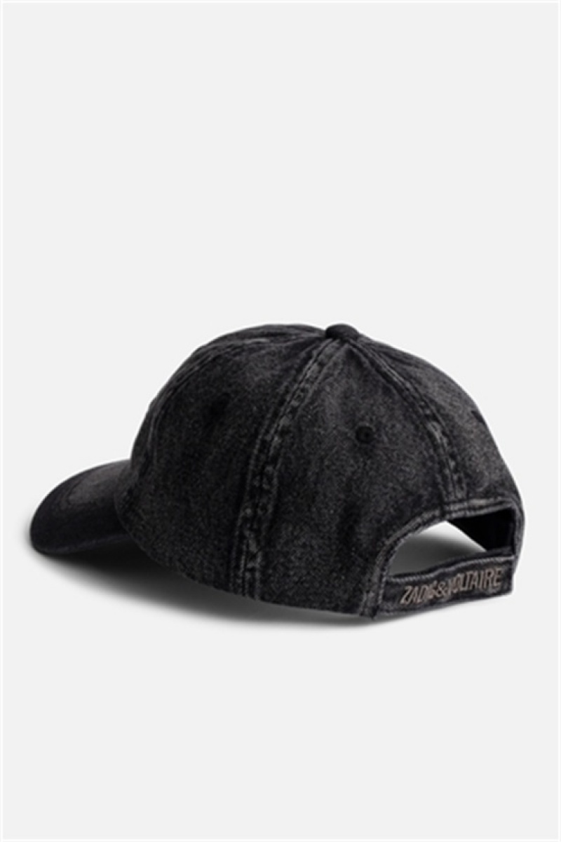 Black Zadig And Voltaire Klelia Rock Baseball Cap | ZV-255814