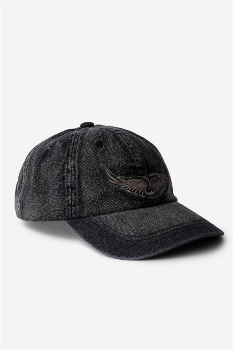 Black Zadig And Voltaire Klelia Rock Baseball Cap | ZV-255814