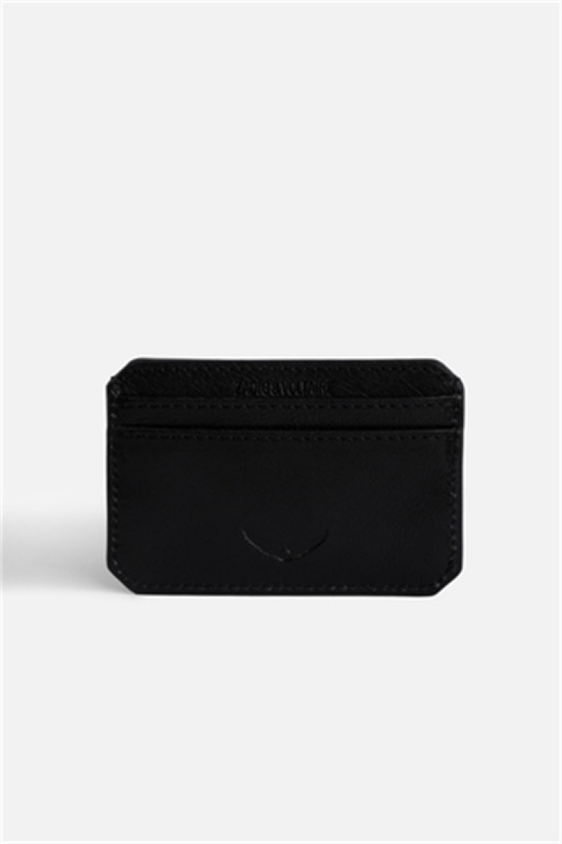 Black Zadig And Voltaire Le Cecilia Pass Card Holder | ZV-255941