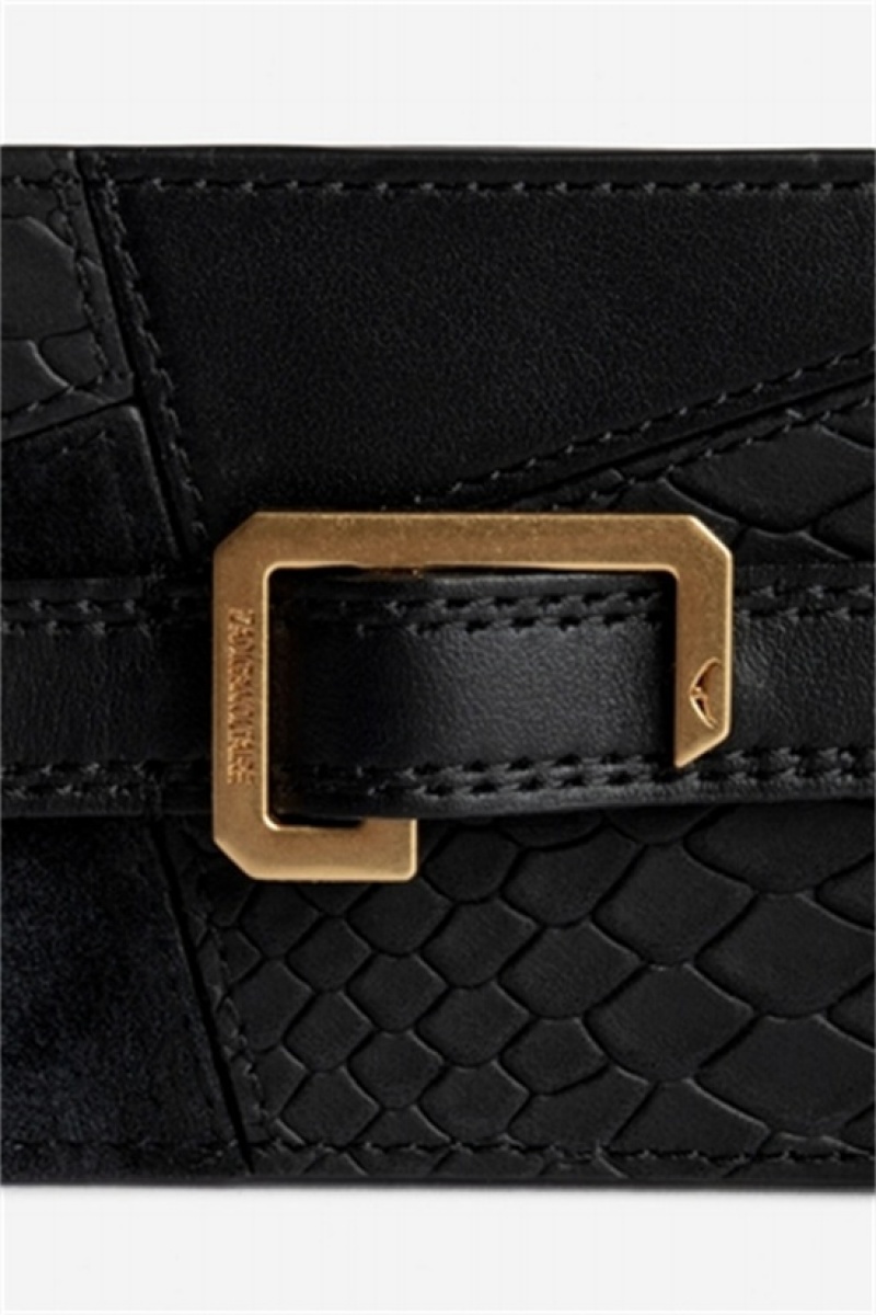 Black Zadig And Voltaire Le Cecilia Pass Card Case | ZV-255927