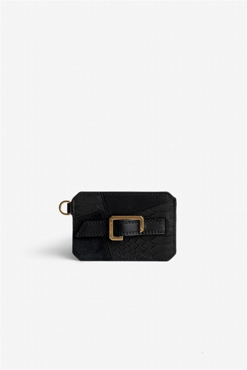 Black Zadig And Voltaire Le Cecilia Pass Card Case | ZV-255927