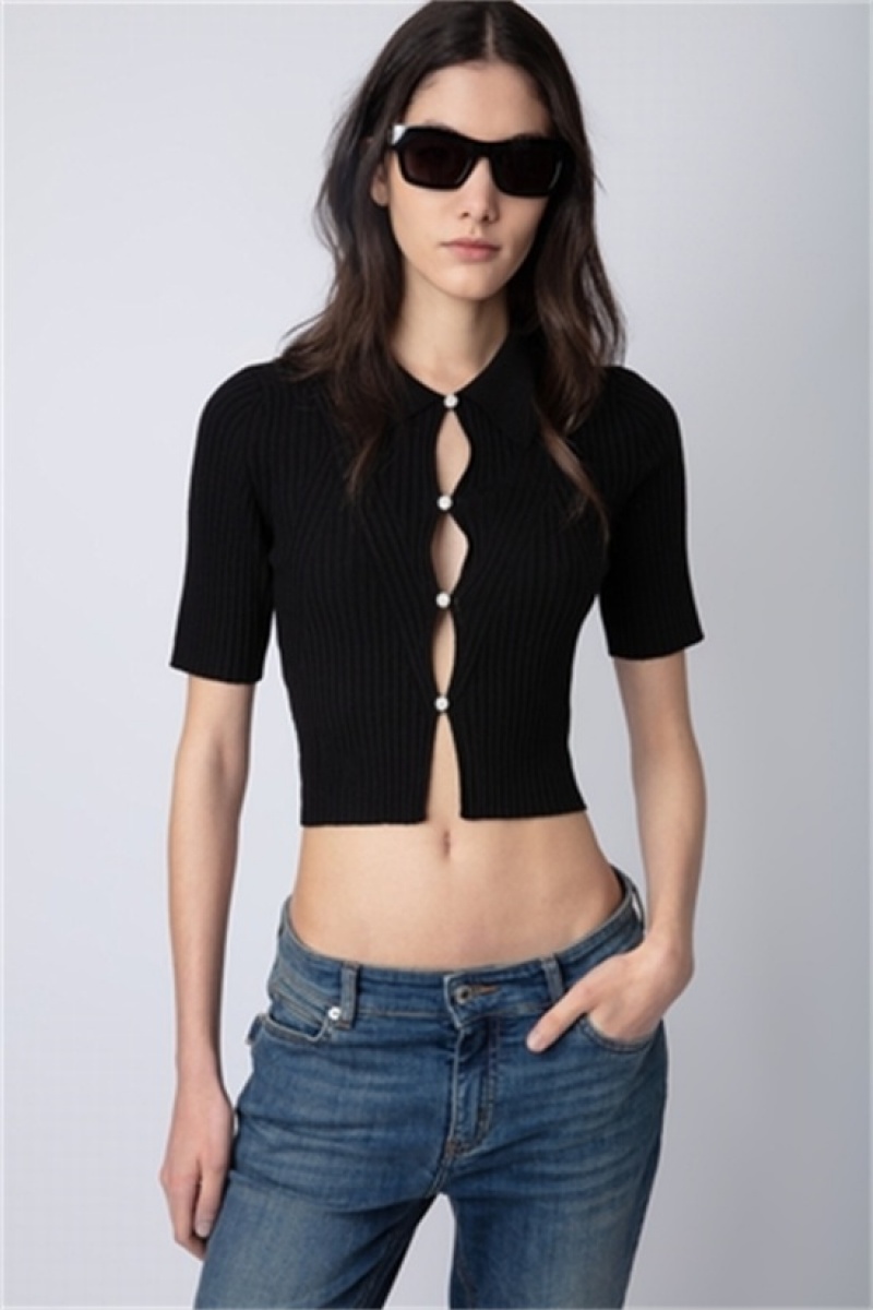 Black Zadig And Voltaire Lyam Top | ZV-256305