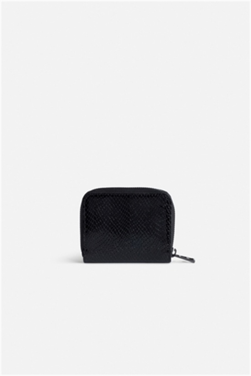 Black Zadig And Voltaire Mini Glossy Wallet | ZV-255933