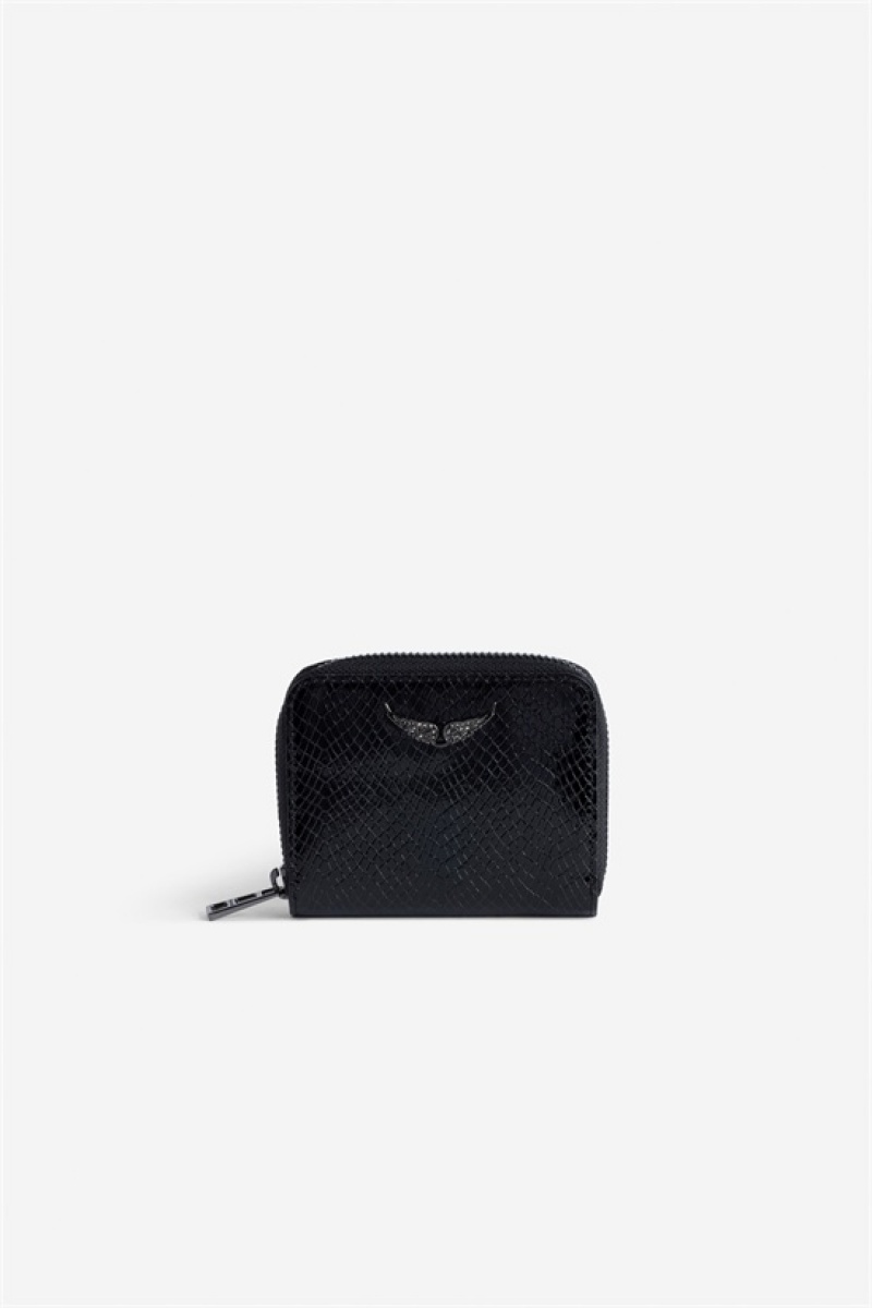 Black Zadig And Voltaire Mini Glossy Wallet | ZV-255933