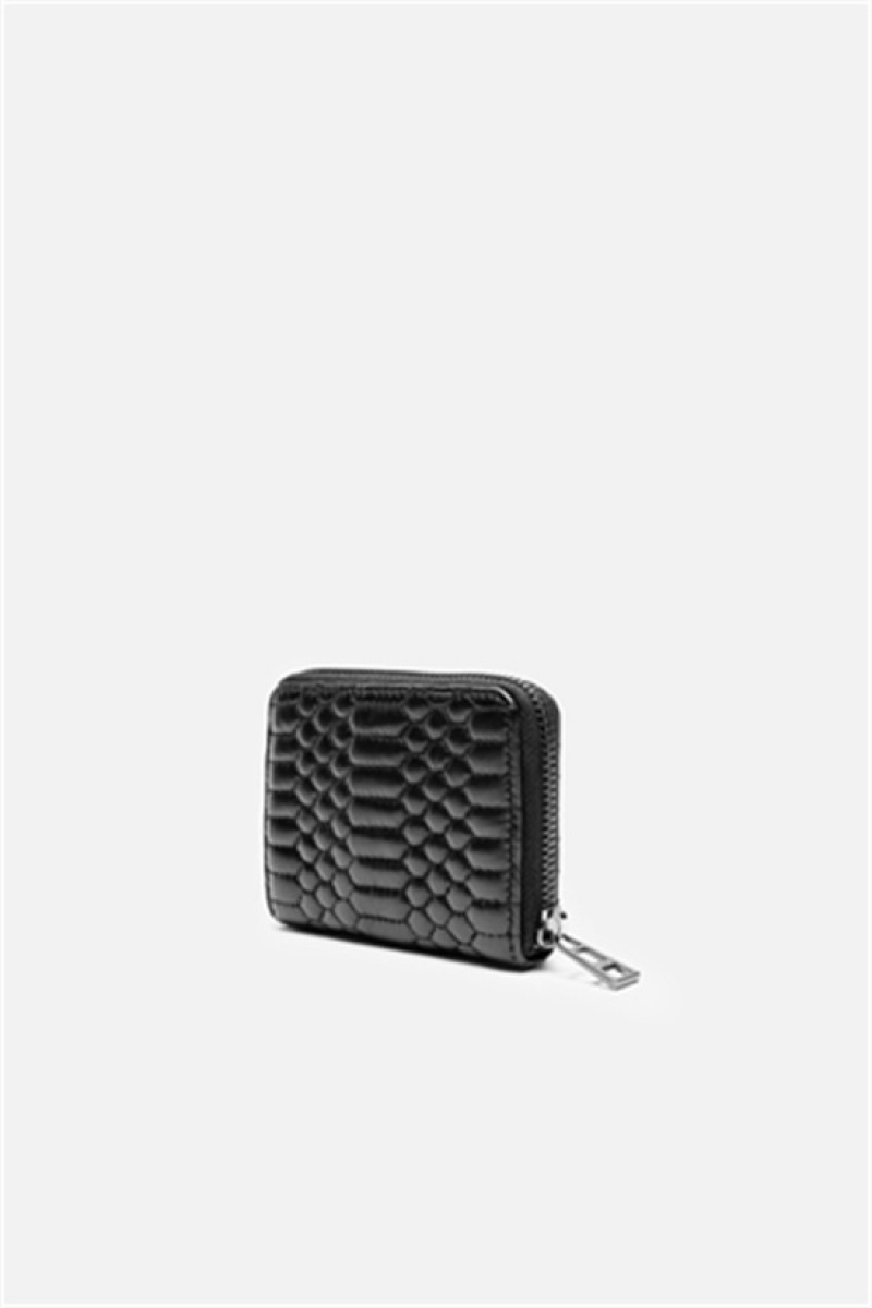 Black Zadig And Voltaire Mini Matelasse Wallet | ZV-255937