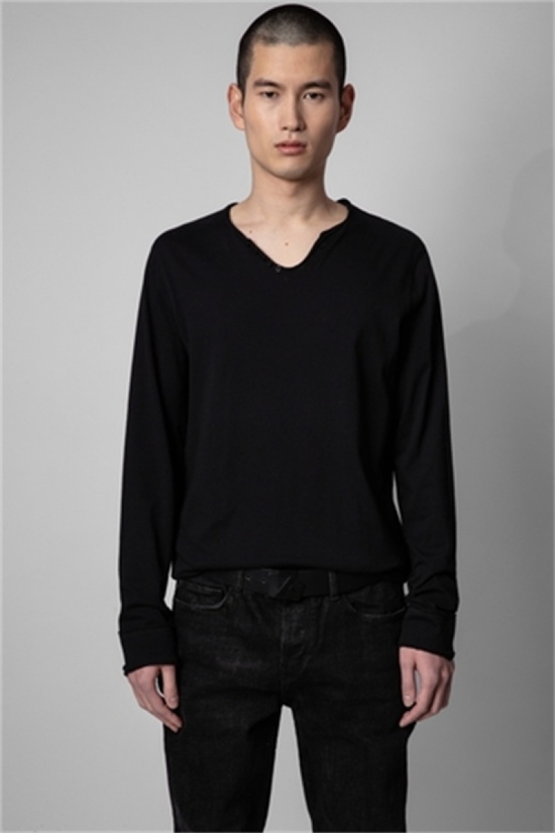 Black Zadig And Voltaire Monastir Ml Tee | ZV-255708