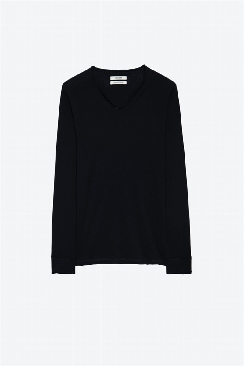 Black Zadig And Voltaire Monastir Ml Tee | ZV-255708