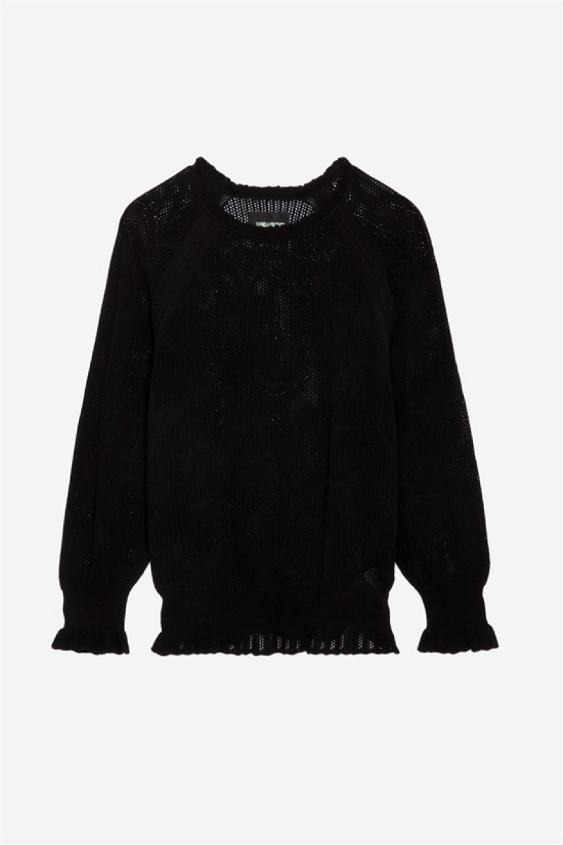 Black Zadig And Voltaire Moria Cotton Jumper | ZV-256446