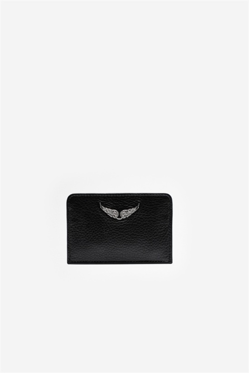 Black Zadig And Voltaire Pass Card Case | ZV-255946