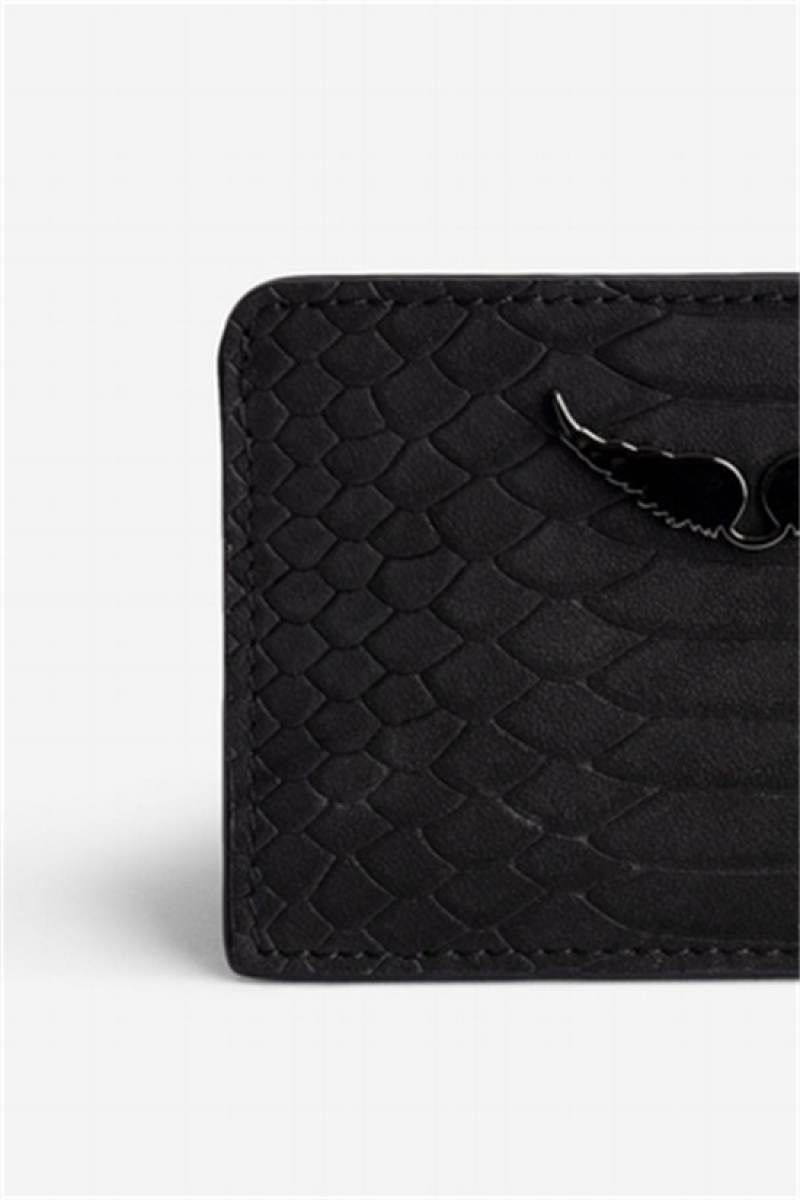 Black Zadig And Voltaire Pass Soft Wallet | ZV-255952