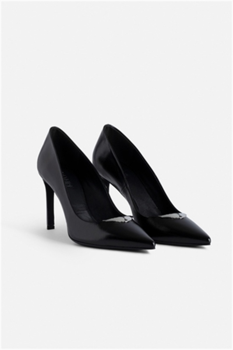 Black Zadig And Voltaire Perfect Court Shoes | ZV-255778