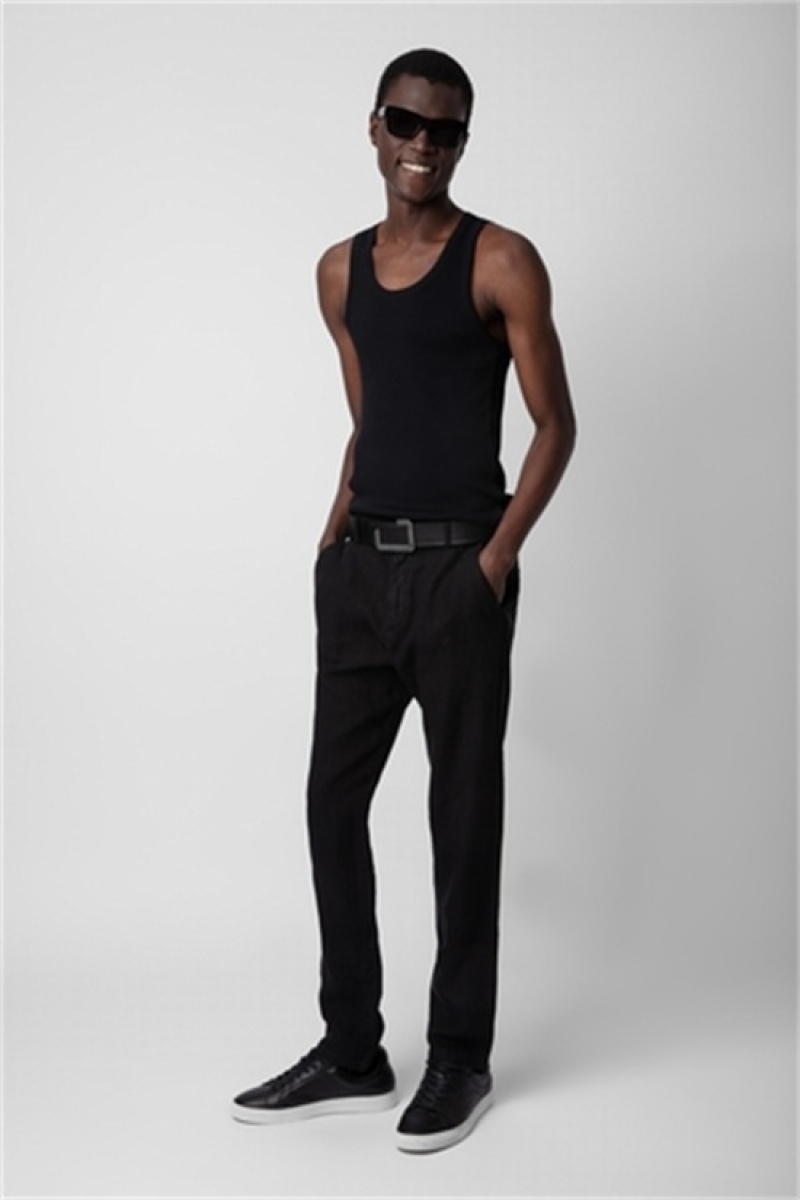 Black Zadig And Voltaire Pierce Linen Pants | ZV-255730