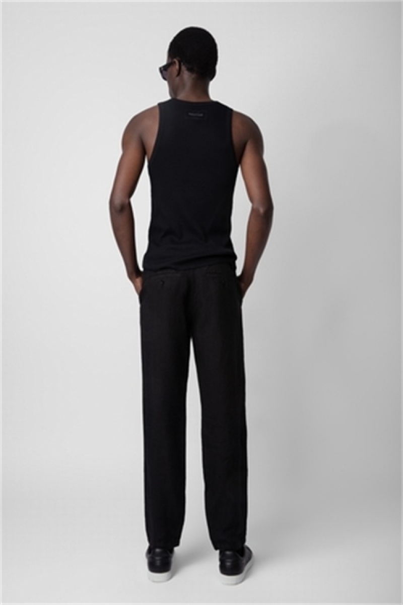 Black Zadig And Voltaire Pierce Linen Pants | ZV-255730