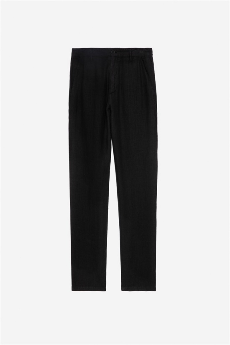 Black Zadig And Voltaire Pierce Linen Pants | ZV-255730