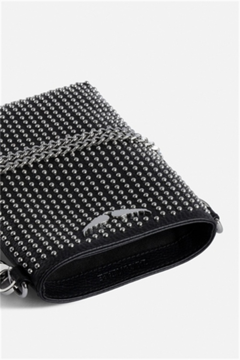 Black Zadig And Voltaire Pouch Rock Clutch | ZV-256071