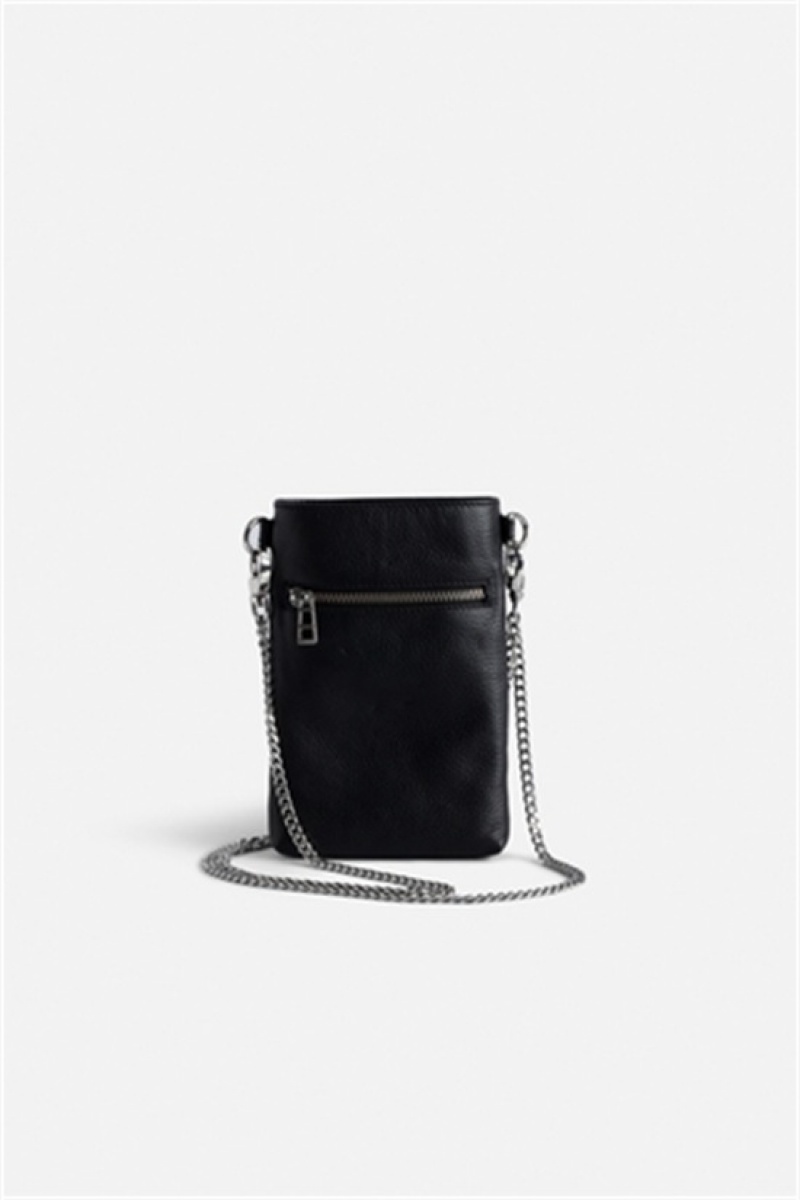 Black Zadig And Voltaire Pouch Rock Clutch | ZV-256071