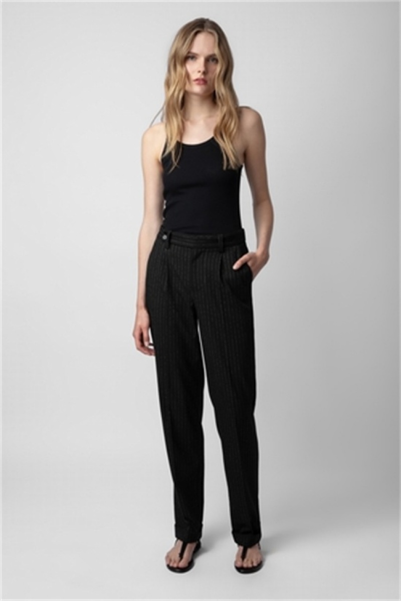 Black Zadig And Voltaire Pura Pants | ZV-256227