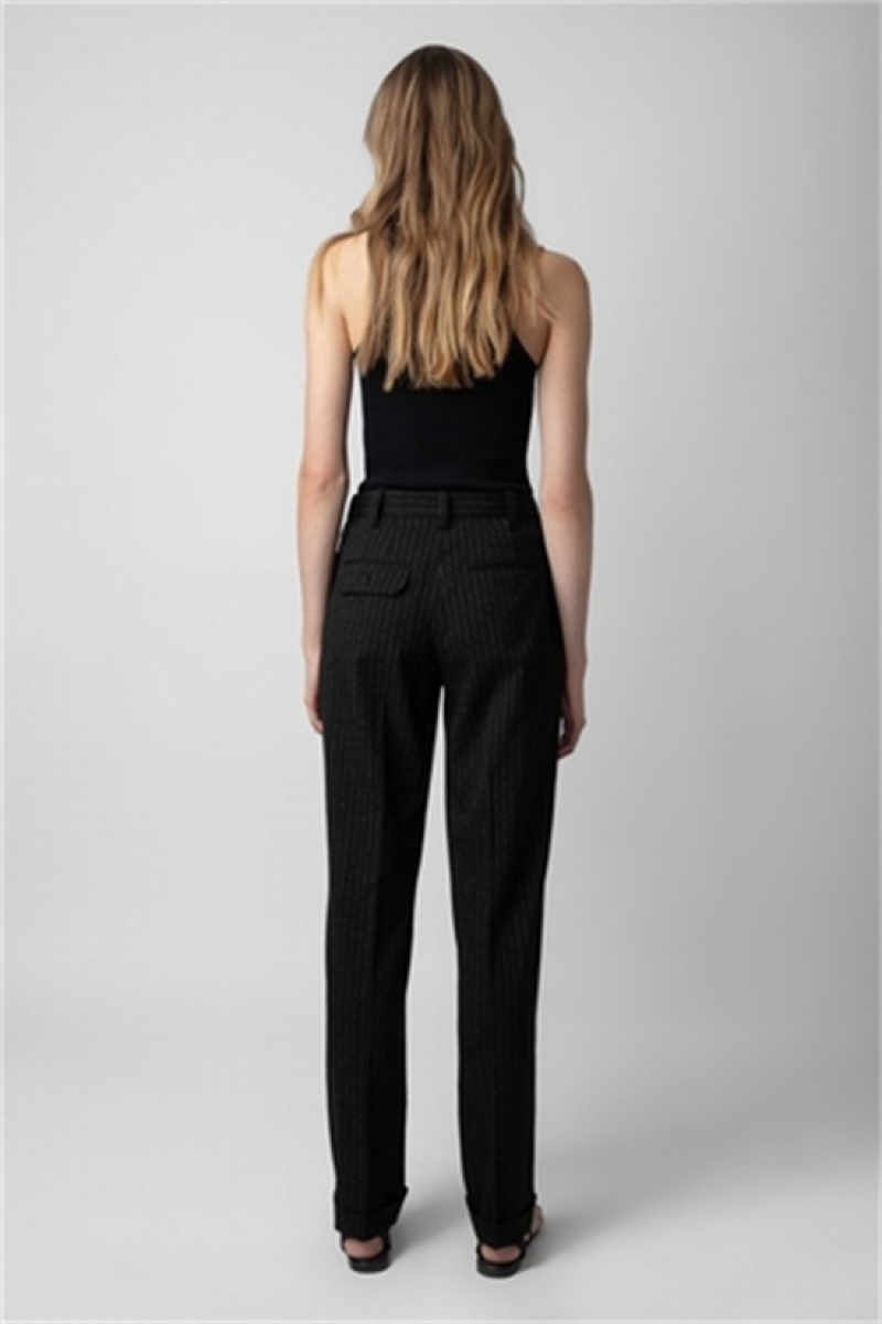 Black Zadig And Voltaire Pura Pants | ZV-256227