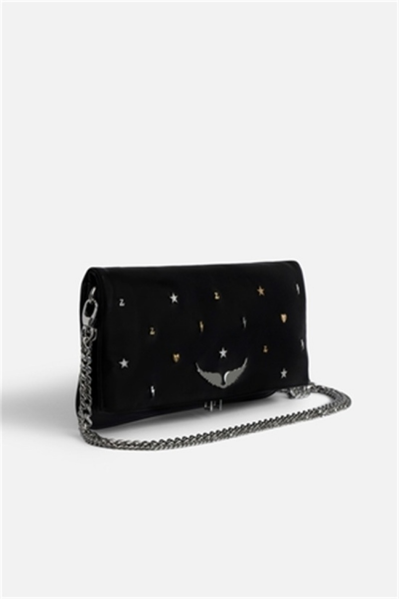 Black Zadig And Voltaire Rock Lucky Charms Bag | ZV-256078