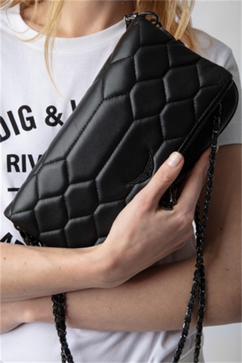 Black Zadig And Voltaire Rock Mat Scale Bag | ZV-256174