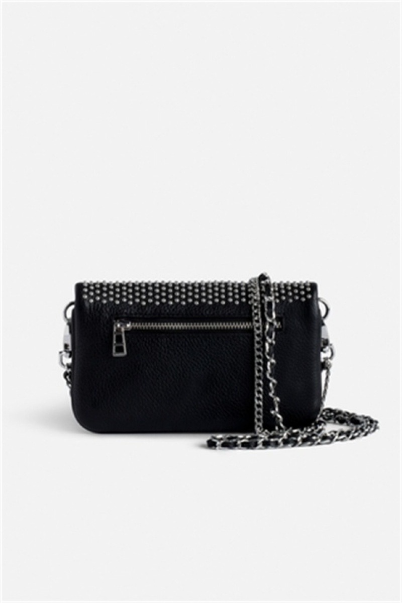 Black Zadig And Voltaire Rock Nano Plumetis Bag | ZV-256160