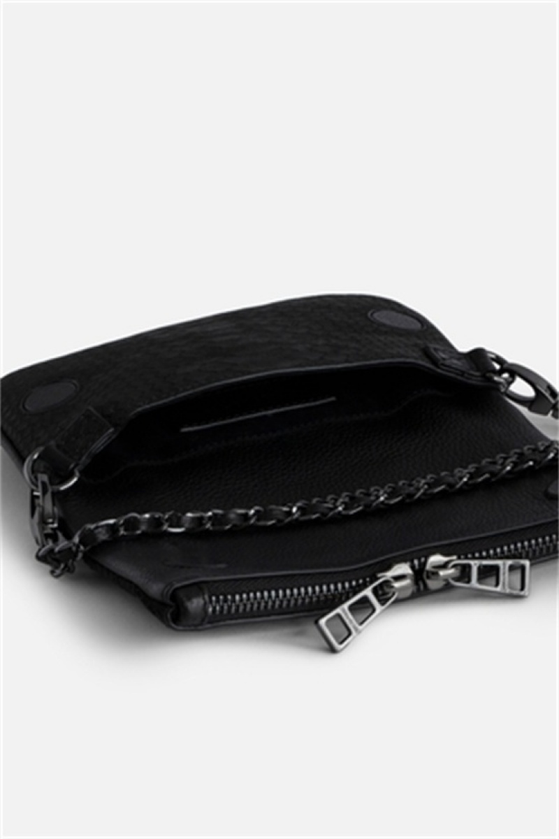 Black Zadig And Voltaire Rock Nano Soft Savage Bag | ZV-256154