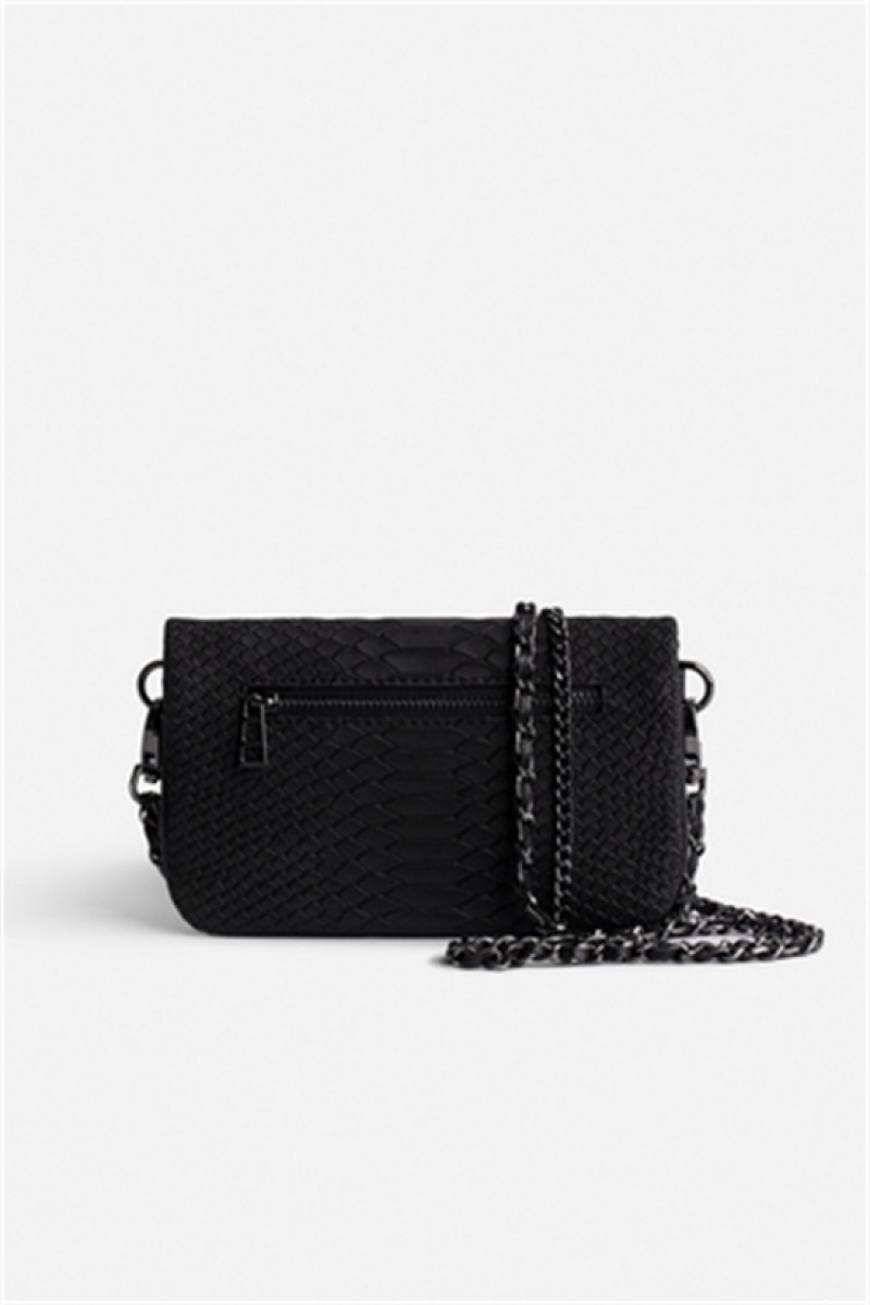 Black Zadig And Voltaire Rock Nano Soft Savage Bag | ZV-256154