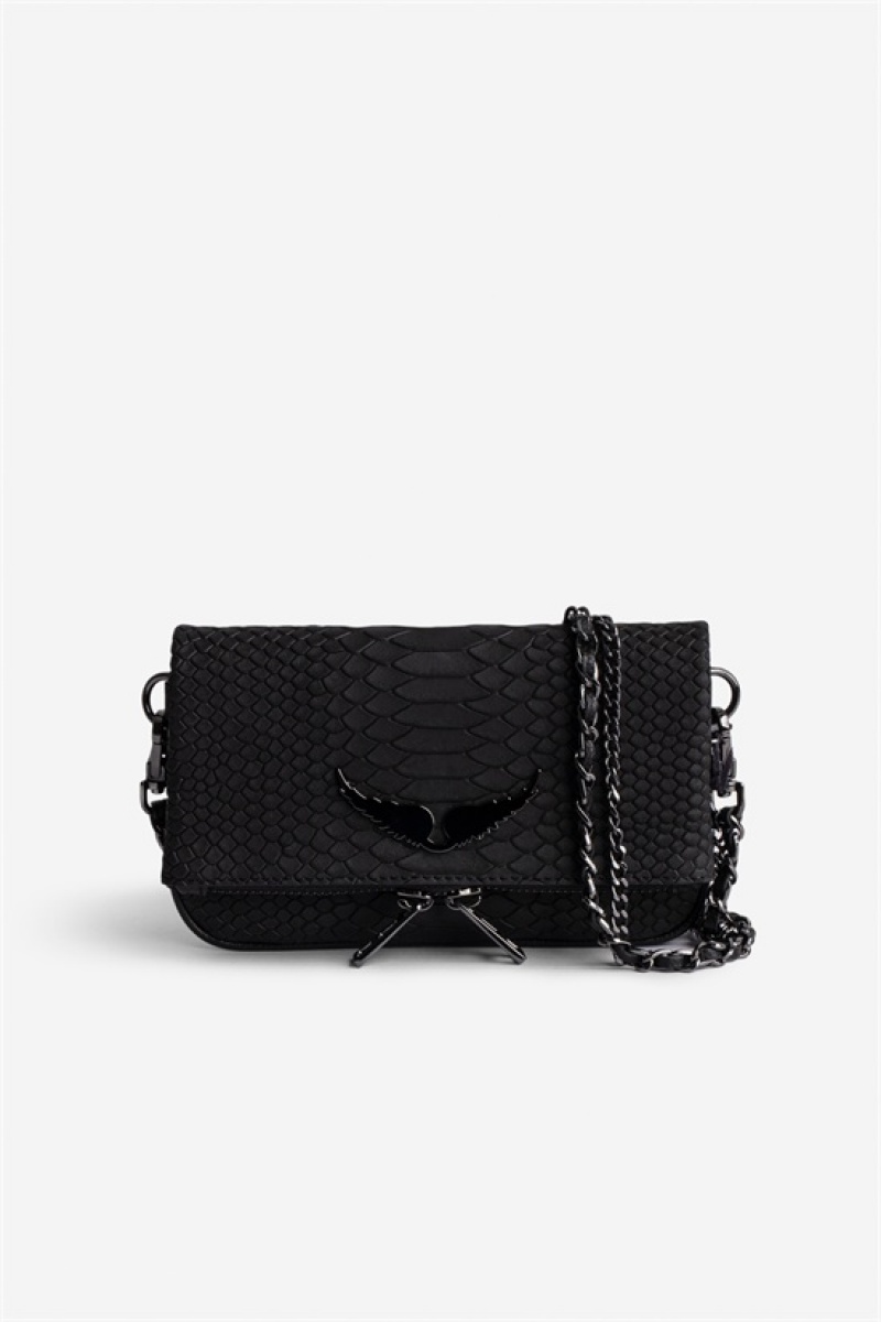 Black Zadig And Voltaire Rock Nano Soft Savage Bag | ZV-256154