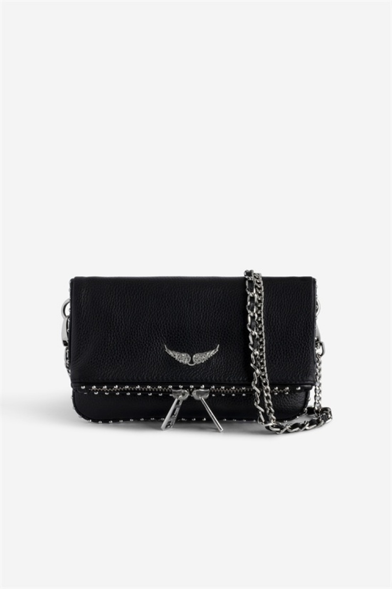 Black Zadig And Voltaire Rock Nano Studs Bag | ZV-256097