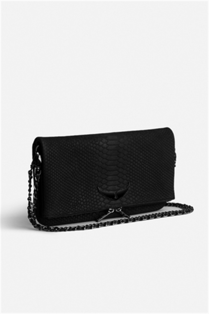 Black Zadig And Voltaire Rock Soft Savage Bag | ZV-256165