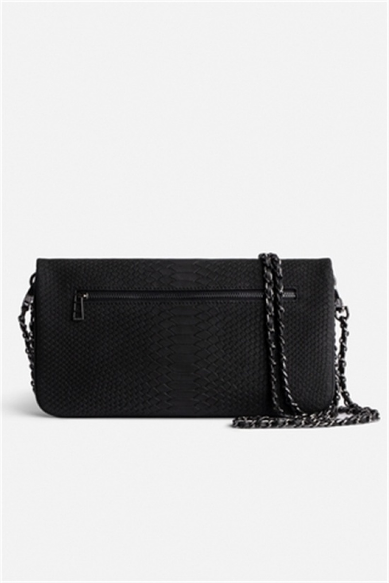 Black Zadig And Voltaire Rock Soft Savage Bag | ZV-256165