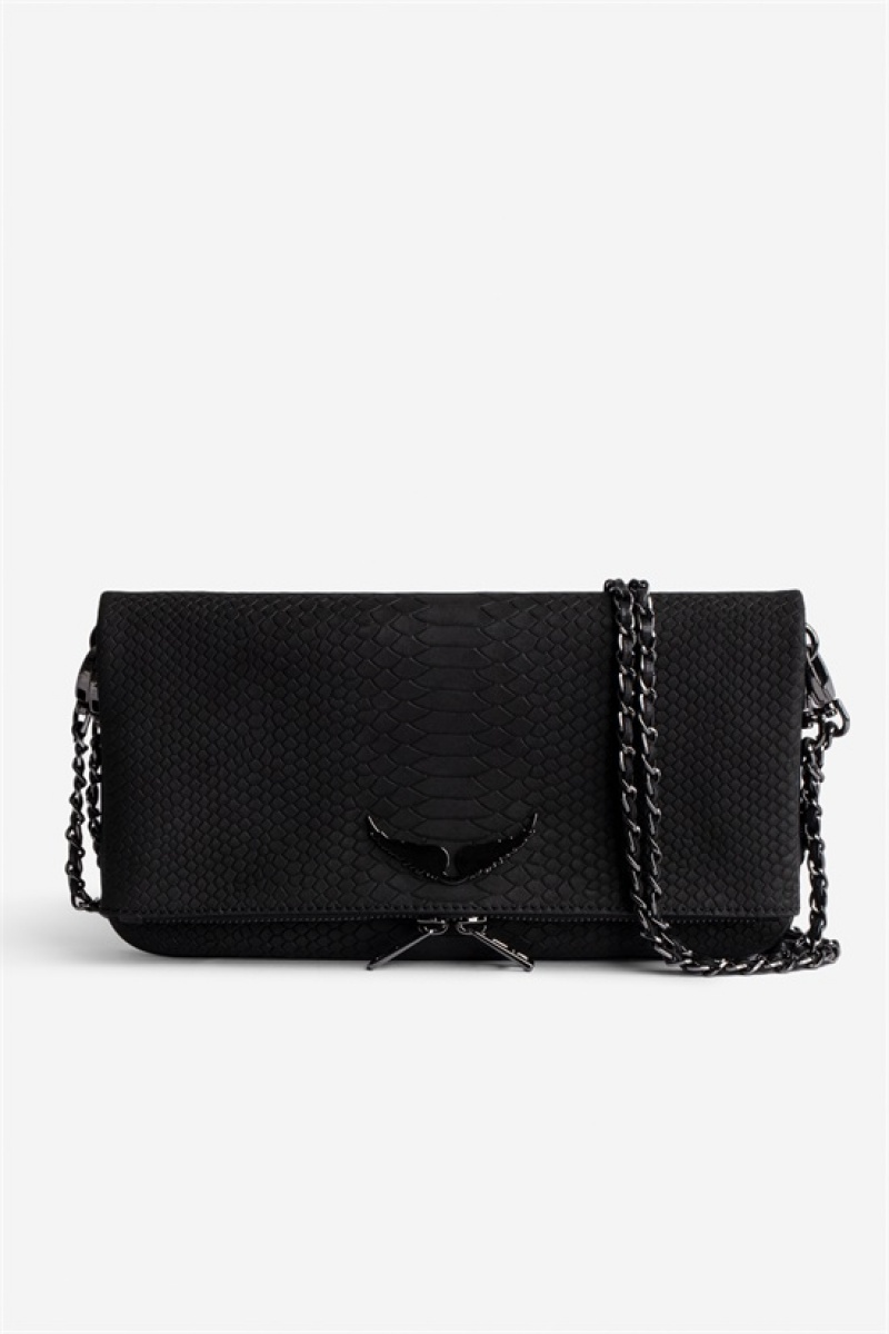 Black Zadig And Voltaire Rock Soft Savage Bag | ZV-256165