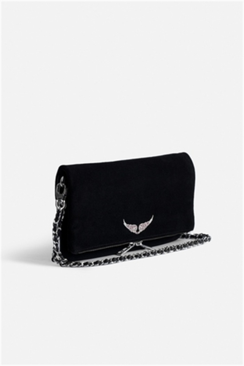 Black Zadig And Voltaire Rock Suede Bag | ZV-256195