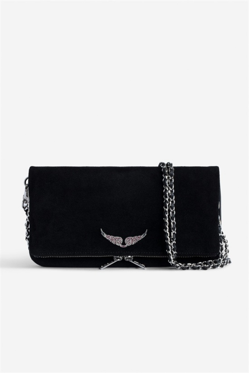 Black Zadig And Voltaire Rock Suede Bag | ZV-256195