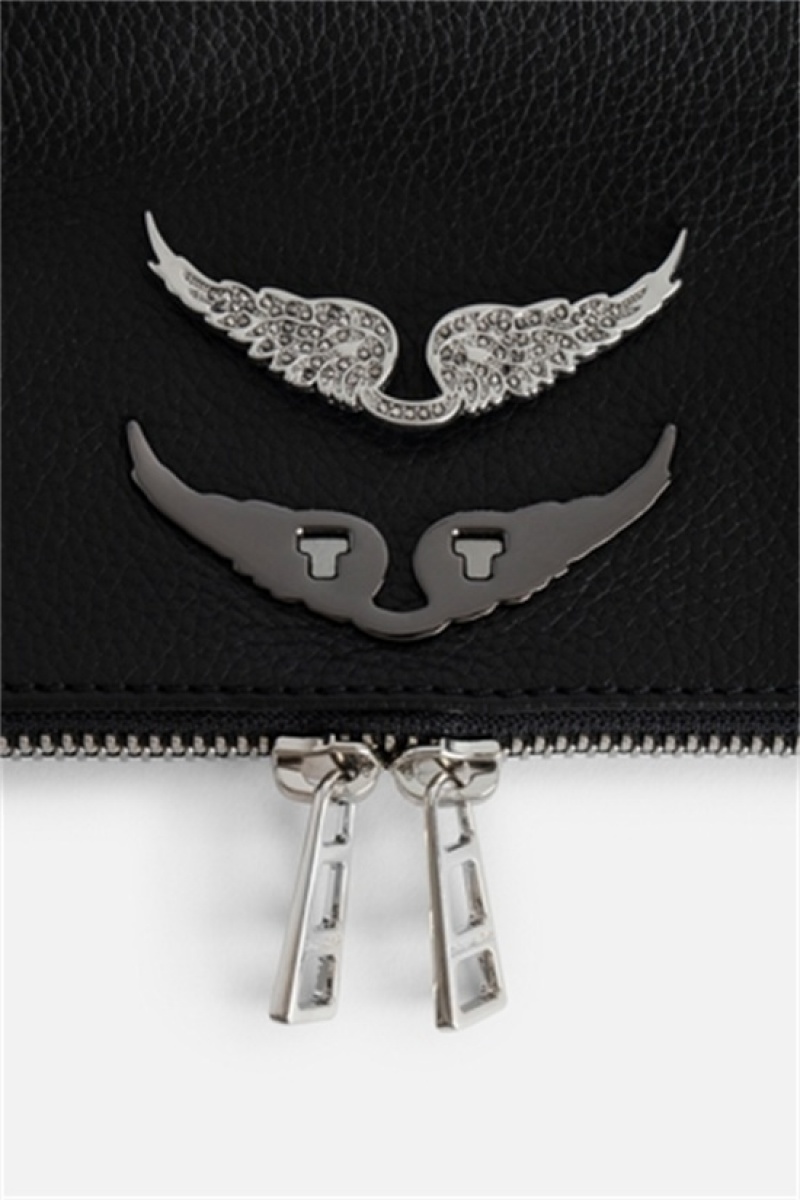 Black Zadig And Voltaire Rock Swing Your Wings Bag | ZV-256180