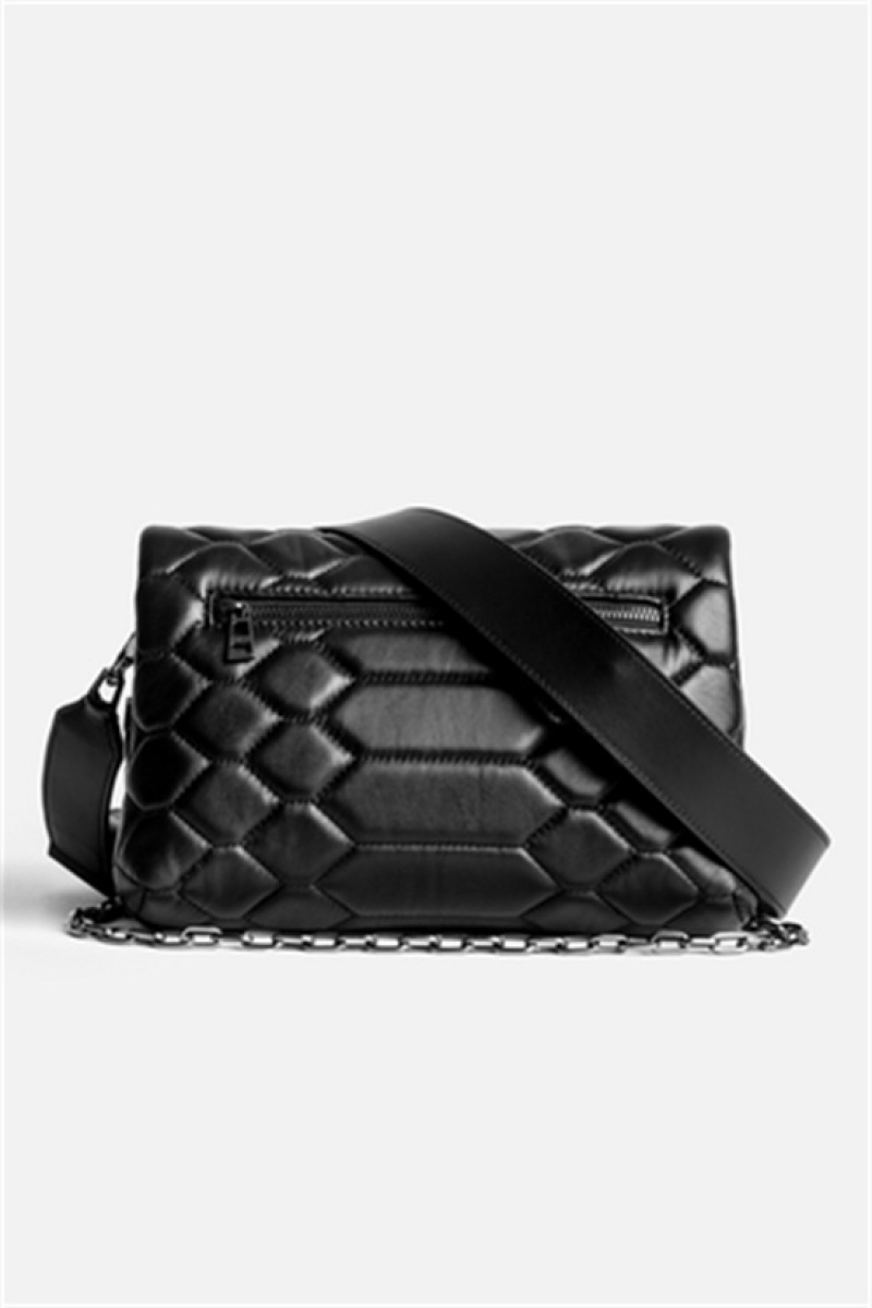 Black Zadig And Voltaire Rocky Mat Scale Bag | ZV-256113